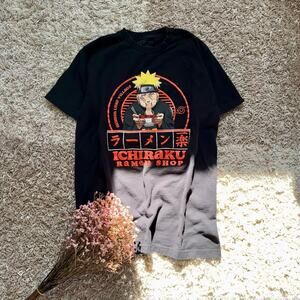 2002 Masashi Kishimoto Naruto Ichiraku Ramen Shop Black Tee Logo Men’s M